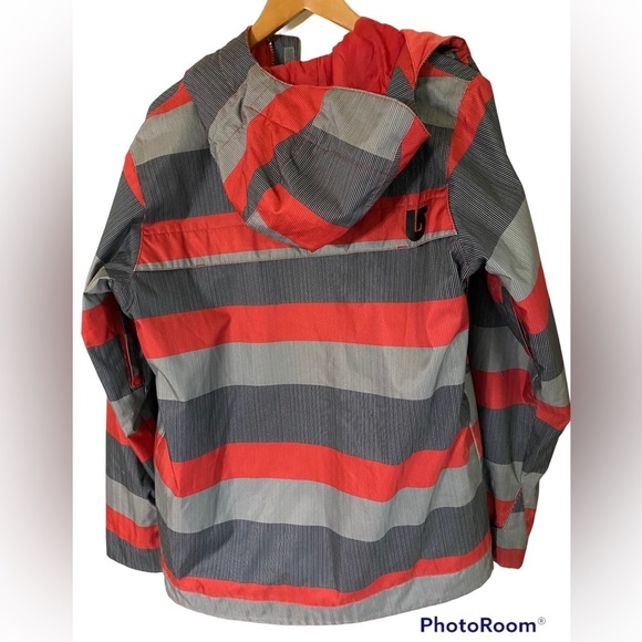 Burton Red and Gray Striped Ski Jacket - Picture 14 of 15